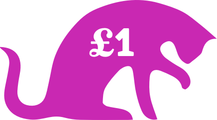 £1 will feed a cat for five days, based on one wet and one dry meal per day.