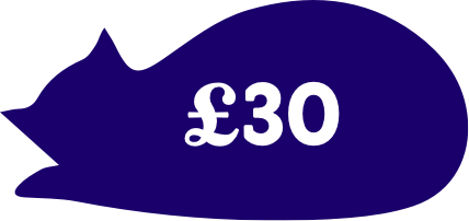 £30 could go towards the purchase of a handheld microchip scanner to help us reunite lost cats with their owners.