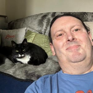 The win reminds me that the little bit I contribute each month will help kitties that aren’t as fortunate as ours. That is the important thing. - David Wilson (with B’elanna) - £5 Weekly Lottery winner