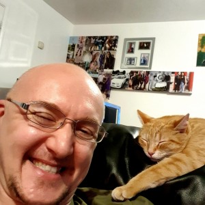 Weekly Lottery runner-up Graeme and his beloved cat Tyga