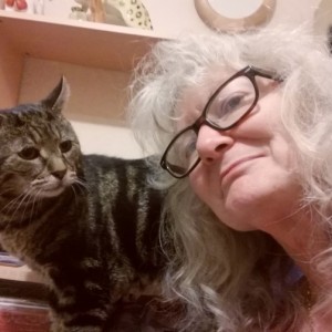 Weekly Lottery runner-up Angela and her cat Tom