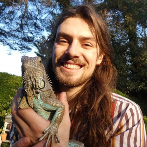 Weekly Lottery runner-up James and his pet Iguana